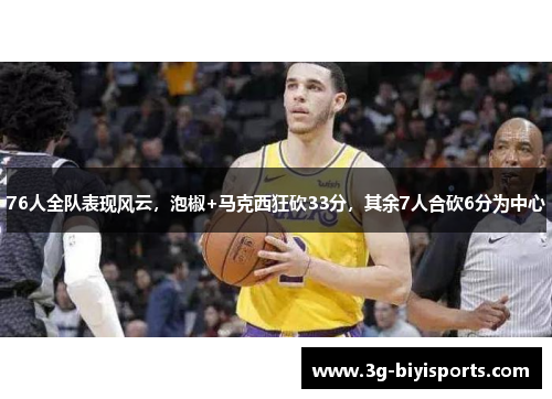 76人全队表现风云，泡椒+马克西狂砍33分，其余7人合砍6分为中心